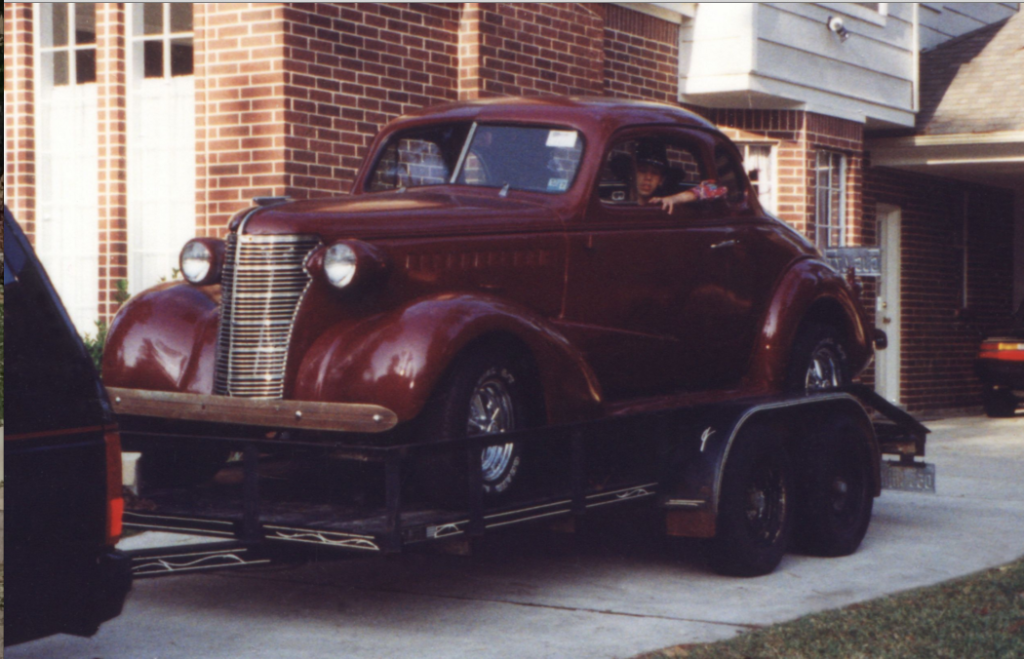 38 Chevrolet on trailer