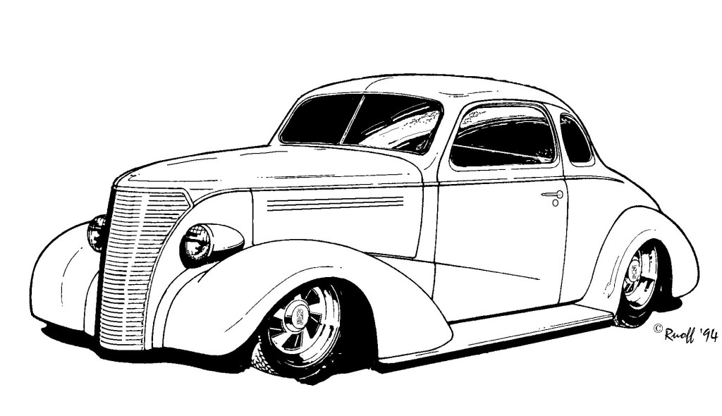 38 chevy line drawing